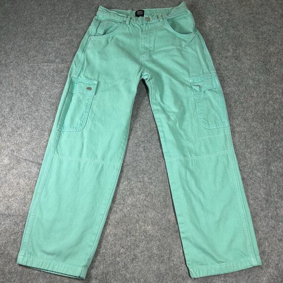 Urban Outfitters BDG Women Cargo Pants Women’s 27 Straight Leg Baggy Turquoise - Picture 1 of 10